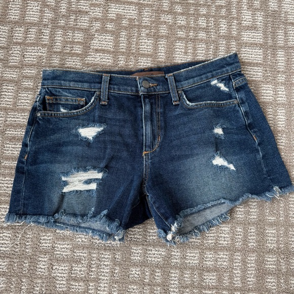 Joes jeans Blythe Jean shorts size 27 EUC frayed hem with distressing - Picture 1 of 9